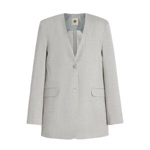 THE GARMENT Gabriel Classic Suiting Blazer Light Grey $330 NWT Sz 6